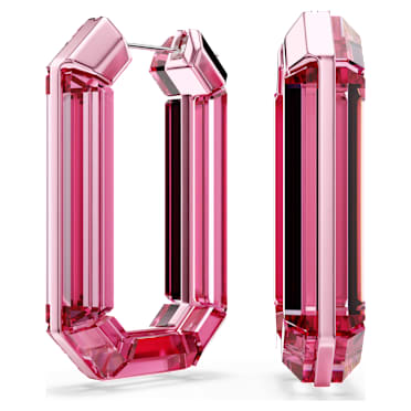 Lucent Kreolörhängen, Statement, Oktagonform, Rosa - Swarovski, 5633955