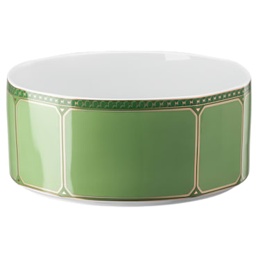 Signum serving bowl, Porcelain, Large, Green - Swarovski, 5634386