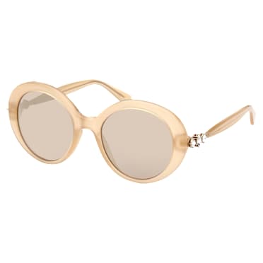 Okulary przeciwsłoneczne, Kształt owalny, SK0360 45G, W odcieniu złota - Swarovski, 5634751