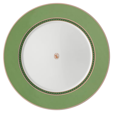 Assiette plate Signum, Porcelaine, Verte - Swarovski, 5635500