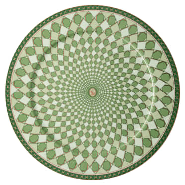 Prato marcador Signum, Porcelana, Verde - Swarovski, 5635514