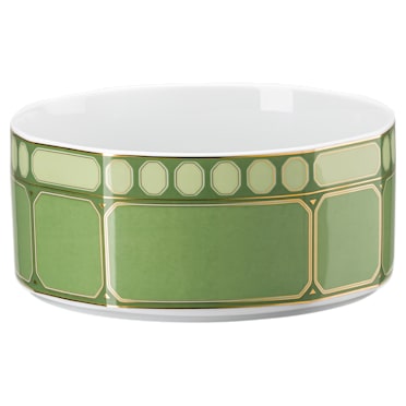 Signum cereal bowl, Porcelain, Green - Swarovski, 5635524