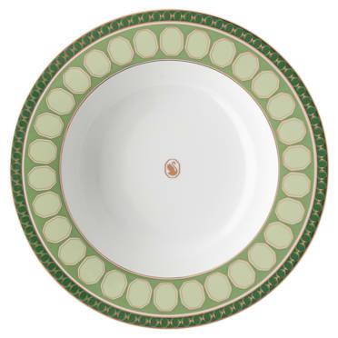 Polévkový talíř Signum, Porcelán, Zelený - Swarovski, 5635525