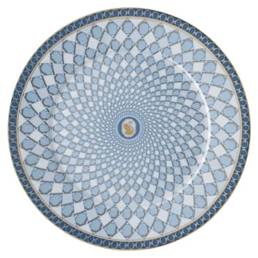 Farfurie de pâine Signum, Porțelan, Albastră - Swarovski, 5635535