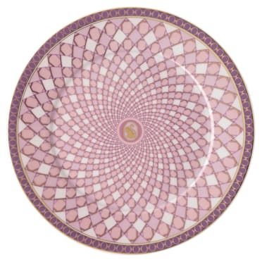 Talířek na chléb Signum, Porcelán, Růžový - Swarovski, 5635537