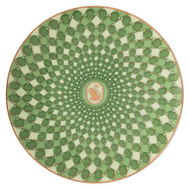 Plato Signum, Porcelan, Majhen, Zelen - Swarovski, 5635545