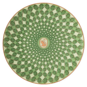 Prato Signum, Porcelana, Pequeno, Verde - Swarovski, 5635545