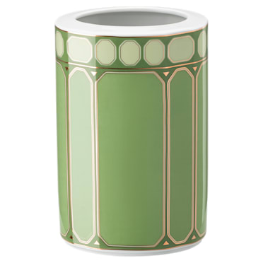 Signum vase, Porcelain, Medium, Green - Swarovski, 5635552