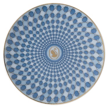 Plato Signum, Porcelana, Pequeño, Azules - Swarovski, 5635553