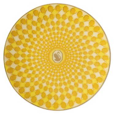 Signum plate, Porcelain, Small, Yellow - Swarovski, 5635554
