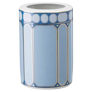 Vaza Signum, Porcelan, Srednje velika, modra - Swarovski, 5635559
