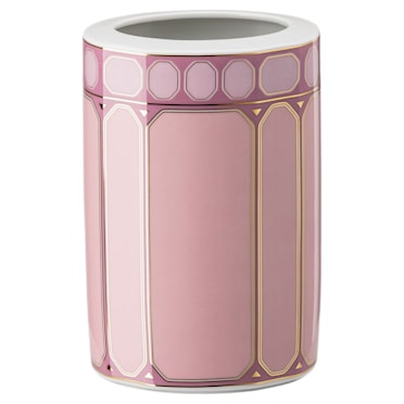 Vaza Signum, Porcelan, Srednje velika, rožnata - Swarovski, 5635561