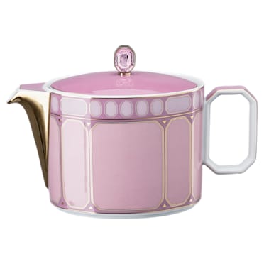 Bule de chá Signum, Porcelana, Pequena, Cor-de-rosa - Swarovski, 5635566