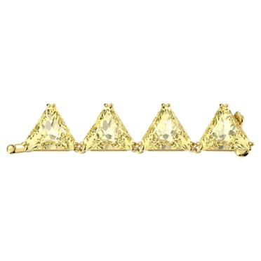 Extensor Ortyx, Lapidação em triângulo, Amarelo, Lacado a dourado - Swarovski, 5635623