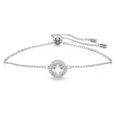 Una Angelic Armband, Rundschliff, Weiß, Rhodiniert - Swarovski, 5636266