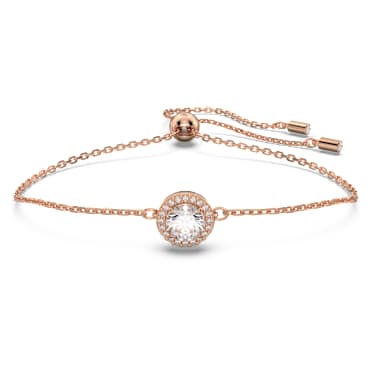 Constella ブレスレット, ラウンドカット, ホワイト, ローズゴールドトーン・プレーティング - Swarovski, 5636273