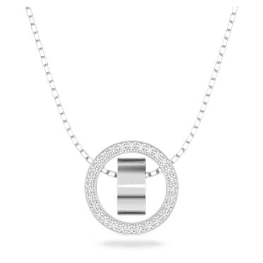 Přívěsek Dextera, Pavé, Bílá, Pokoveno rhodiem - Swarovski, 5636501