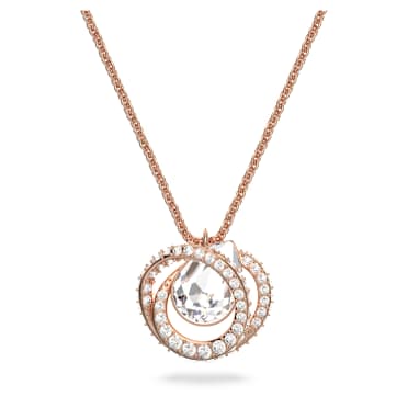 Generation 鏈墜, 白色, 鍍玫瑰金色調 - Swarovski, 5636513