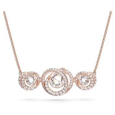 Generation Halskette, Weiß, Roségold-Legierungsschicht - Swarovski, 5636589