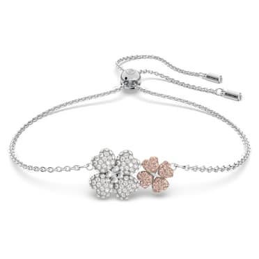 Latisha สร้อยข้อมือ, ดอกไม้, หลากสี, เคลือบโรเดียม - Swarovski, 5636590