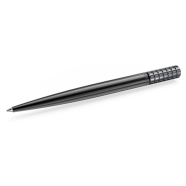 Długopis, Czarny, Pokryty czarnym lakierem - Swarovski, 5637773