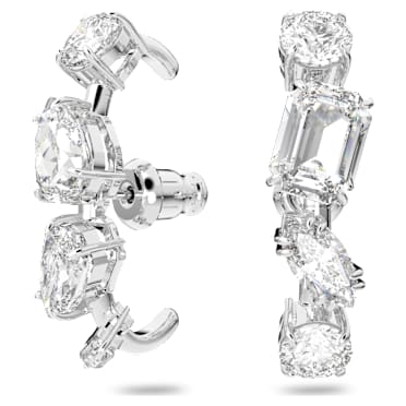 Gema イヤーカフ, ミックスカット, ホワイト, ロジウム・プレーティング - Swarovski, 5639331