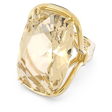 Harmonia Kokteyl Yüzüğü, İri kristal, Altın Rengi, Altın rengi kaplama - Swarovski, 5642339