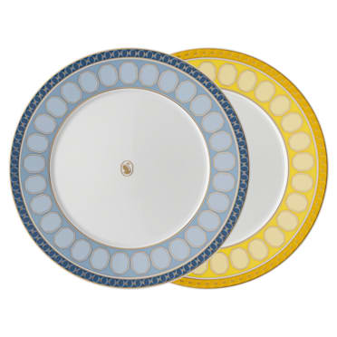 Signum plate set, Porcelain, Medium, Multicolored - Swarovski, 5640050