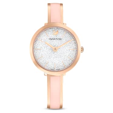 Crystalline Delight นาฬิกา, Swiss Made, สร้อยข้อมือโลหะ, ชมพู, เคลือบโทนสีโรสโกลด์ - Swarovski, 5642221