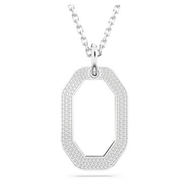 Dextera hanger, Achthoekige vorm, M, Wit, Rodium toplaag - Swarovski, 5642388