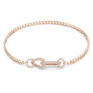 Dextera ネックレス, パヴェ, ミックスリンク, ホワイト, ローズゴールドトーン・プレーティング - Swarovski, 5642687
