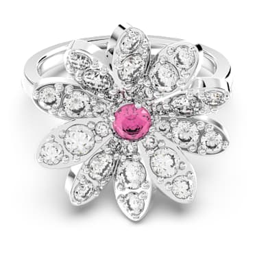Prsten Eternal Flower, Květina, Růžová, Povrchová úprava použitím směsi kovů - Swarovski, 5642891