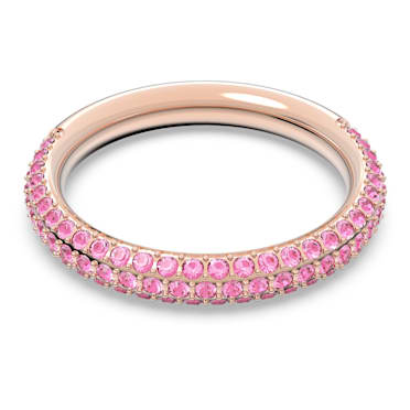 Δαχτυλίδι Stone, Ροζ, Επιμετάλλωση σε ροζ χρυσαφί τόνο - Swarovski, 5642907