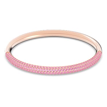 กำไล Dextera, ชมพู, เคลือบโทนสีโรสโกลด์ - Swarovski, 5642916
