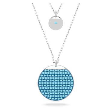 Ginger Anhänger im Lagenlook, Blau, Rhodiniert - Swarovski, 5642942