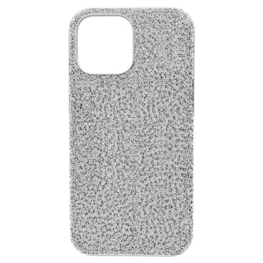 High smartphone case, iPhone® 13 Pro Max, Silver Tone - Swarovski, 5643042