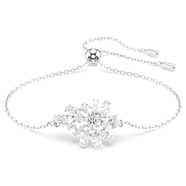 Gema Armband, Verschiedene Schliffe, Blume, Weiß, Rhodiniert - Swarovski, 5644684