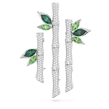 Dellium เข็มกลัด, ต้นไผ่, เขียว, เคลือบโรเดียม - Swarovski, 5645368