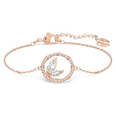 Dellium Armband, Bambus, Weiß, Roségold-Legierungsschicht - Swarovski, 5645376