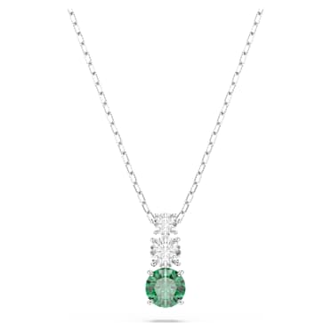 Stilla Attract จี้สร้อยคอ, เขียว, เคลือบโรเดียม - Swarovski, 5646717 Stilla Attract จี้สร้อยคอ, เขียว, เคลือบโรเดียม - Swarovski, 5646717