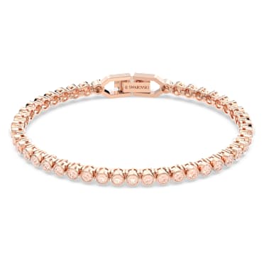 สร้อยข้อมือ Imber Emily, เจียระไนทรงกลม, ชมพู, เคลือบโทนสีโรสโกลด์ - Swarovski, 5646736