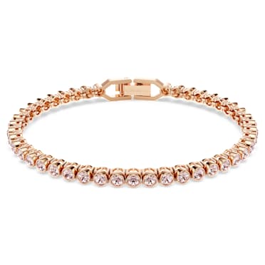 Imber Emily Tennisブレスレット, ラウンドカット, ピンク, ローズゴールドトーン・プレーティング - Swarovski, 5646736