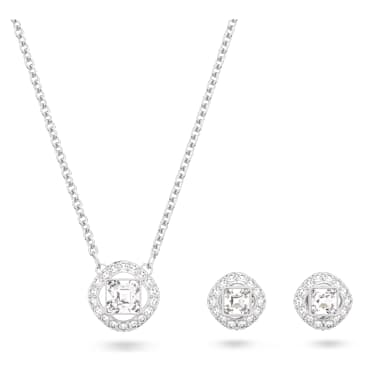 Una Angelic Set, Beyaz, Rodyum kaplama - Swarovski, 5646907