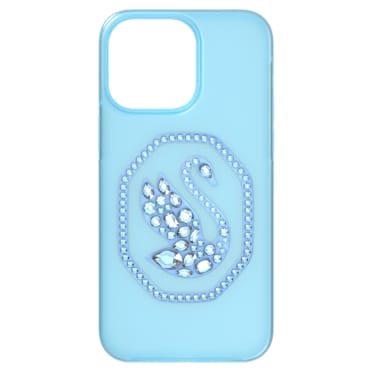 Smartphone case, Swan, iPhone® 14 Pro Max, Blue - Swarovski, 5649833