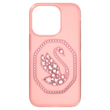 スマートフォンケース, スワン, iPhone® 14 Pro, ペールピンク - Swarovski, 5649847