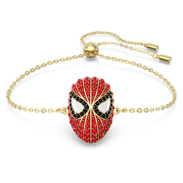 Marvel Spider-Man bracelet, Red, Gold-tone plated - Swarovski, 5650873