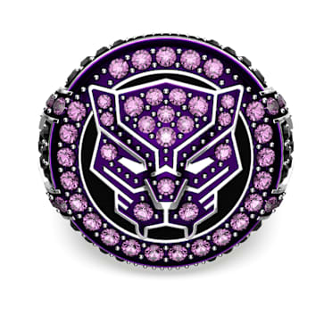 Bague Marvel Black Panther, Black panther, Violette, Métal rhodié - Swarovski, 5663351