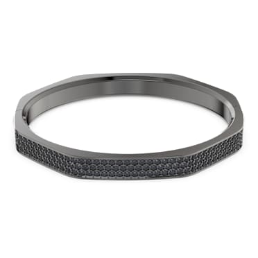 Dextera bangle, Octagon shape, Black, Ruthenium plated - Swarovski, 5651341