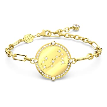 Zodiac สร้อยข้อมือ, ราศีพิจิก, โทนสีทอง, เคลือบโทนสีทอง - Swarovski, 5652790