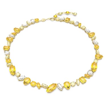 Gema Kolye, Karışık kesimler, Sarı, Altın rengi kaplama - Swarovski, 5652800